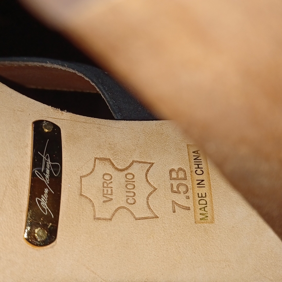 A.B.S Allen Schwartz Black suede Heels - Picture 6 of 7